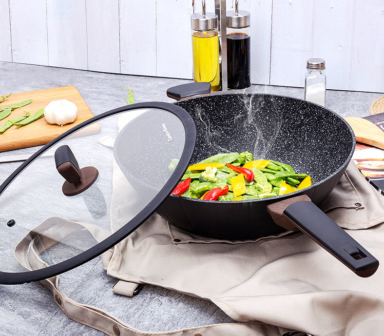 Chảo vân đá sâu lòng 32cm CookerHene CGMD001