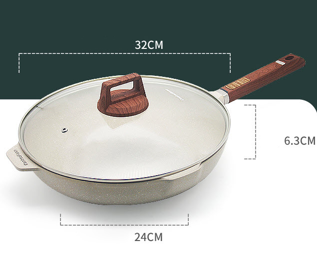 Chảo vân đá 5 lớp 32cm CookerHene CK32DJP2