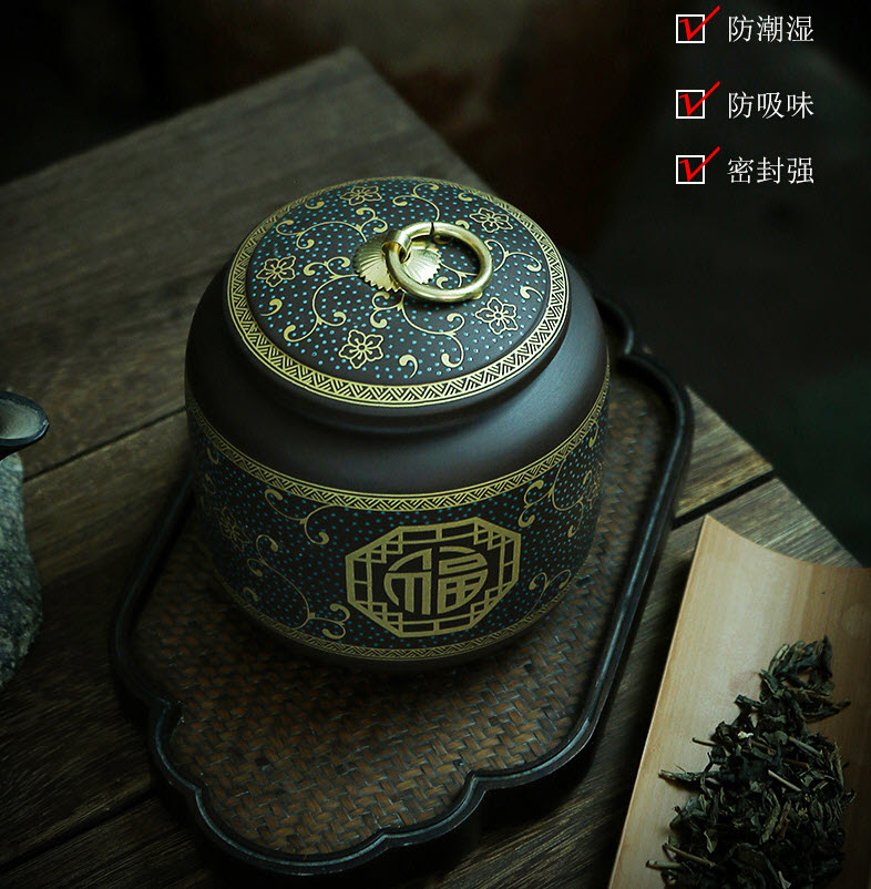 Hộp đựng trà khô sứ ceramics Shengda ZS0012