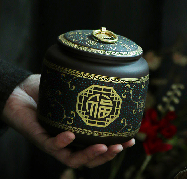 Hộp đựng trà khô sứ ceramics Shengda ZS0012