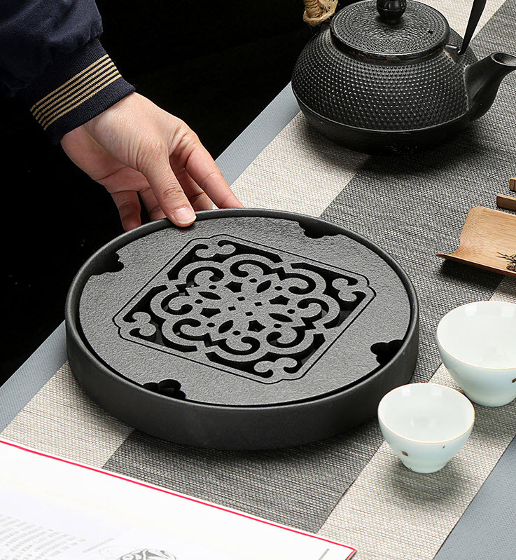 Khay pha trà sứ ceramics Shengda HTCP035