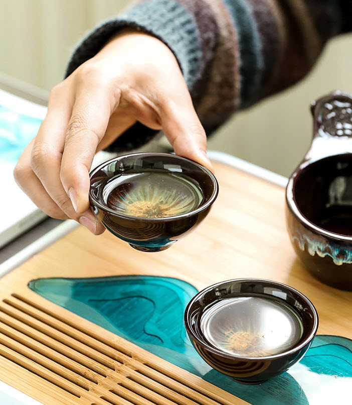 Bộ ấm pha trà sứ ceramics Shengda JY060