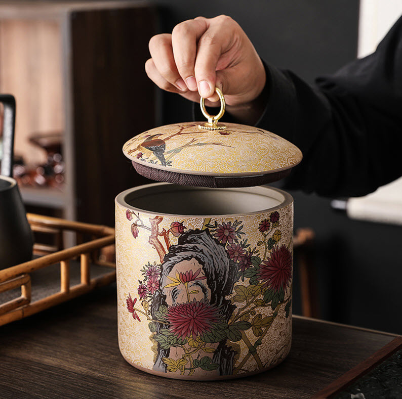 Hộp đựng trà khô sứ ceramics Shengda YL025