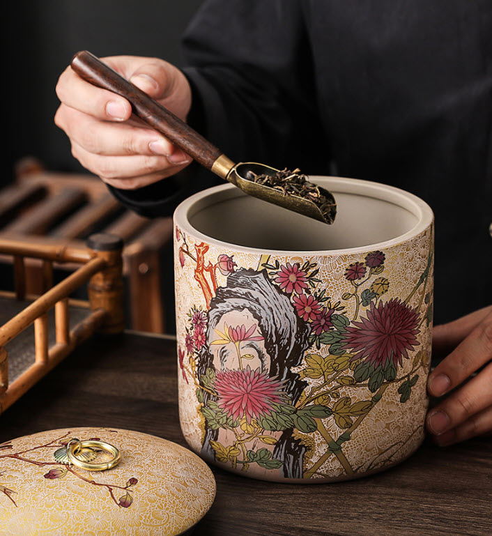 Hộp đựng trà khô sứ ceramics Shengda YL025