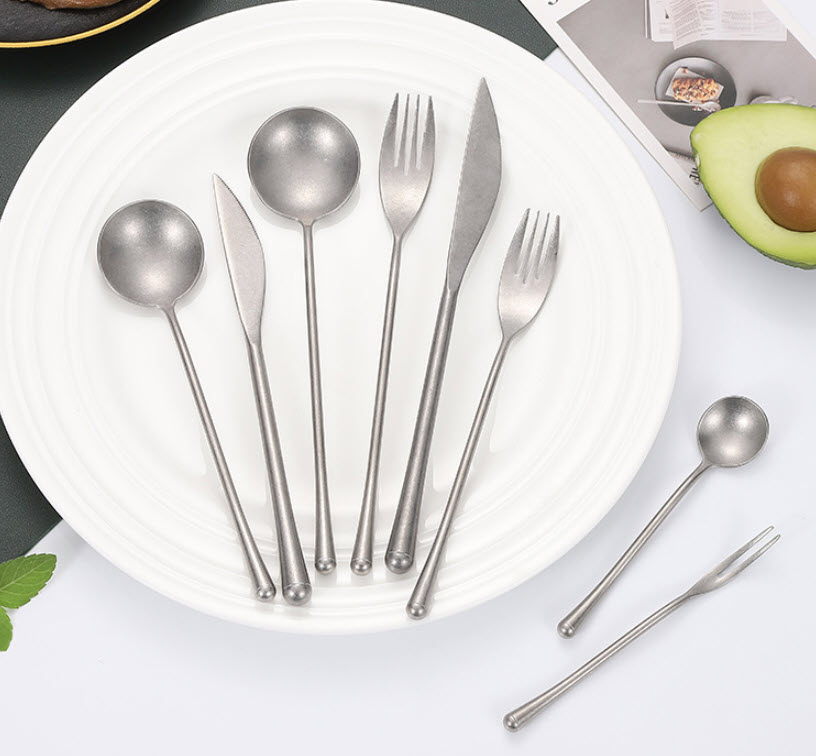 Bộ dao muỗng nĩa inox 304 retro Lyon Y886A