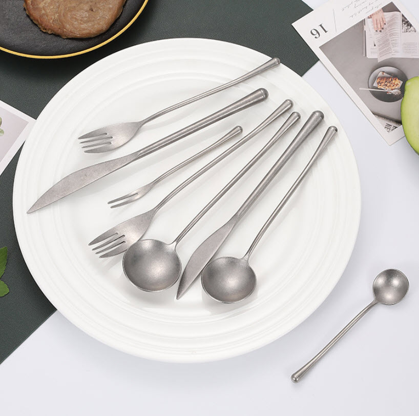Bộ dao muỗng nĩa inox 304 retro Lyon Y886A
