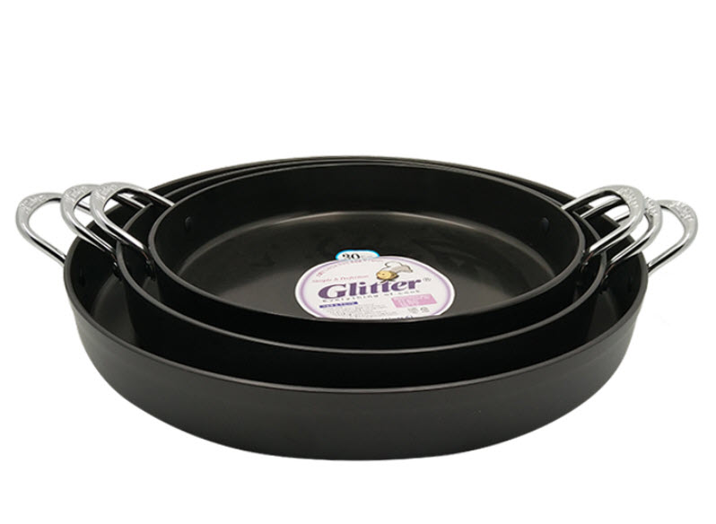 Chảo nhôm đáy bằng ăn món Hàn Quốc HanQiao HQ003