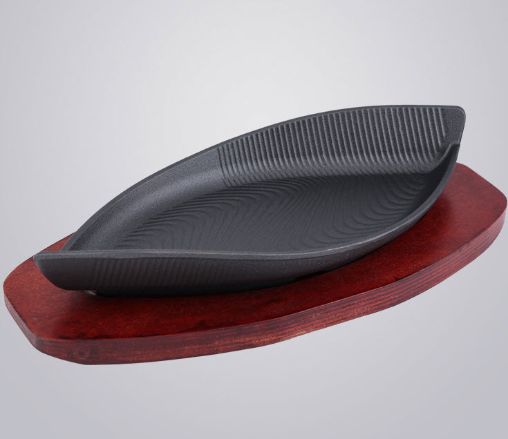 Chảo gang oval 35x16 chống dính Dubidu TP14HBY