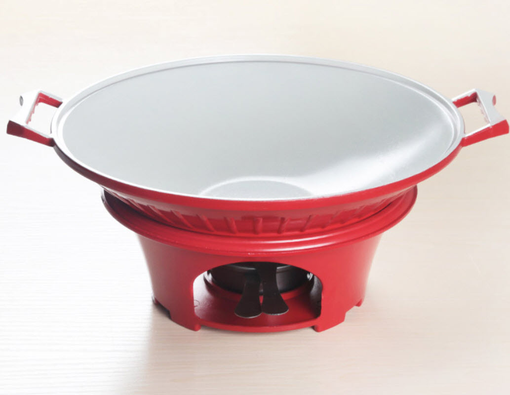 Bộ chảo hâm nóng thức ăn kèm bếp cồn Ouge OG81113 chống dính hợp kim nhôm