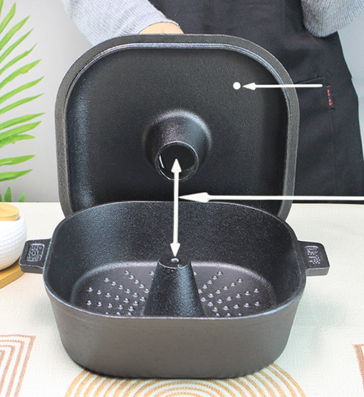 Nồi gang hấp rau củ quả hoặc ăn lẩu OEM CY002