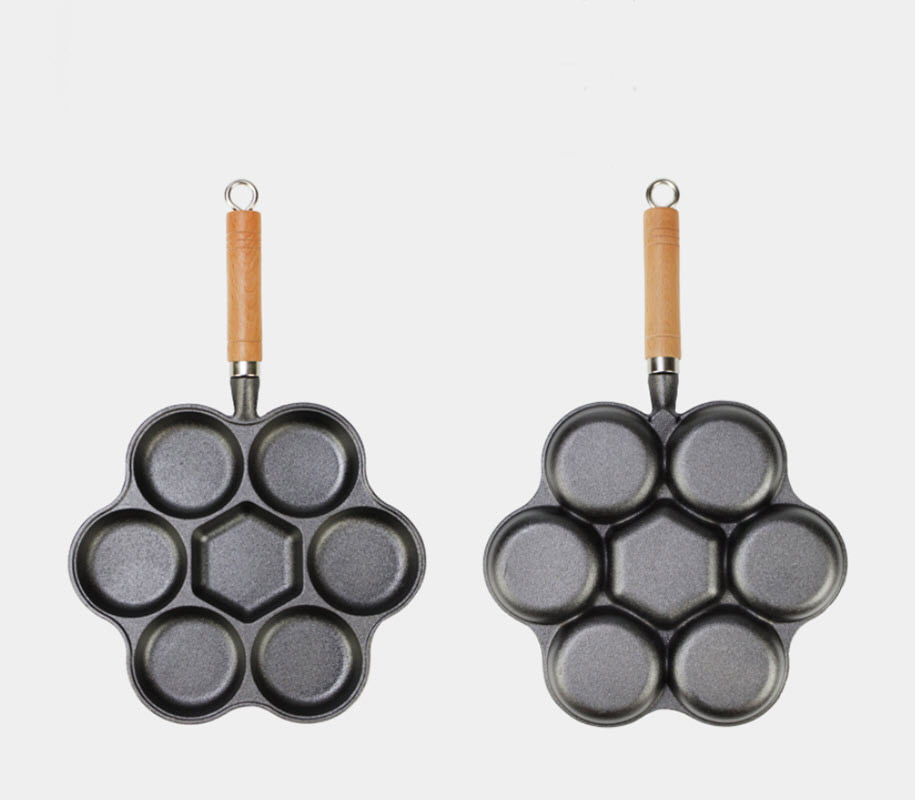 Chảo gang ốp la nướng bánh 7 ngăn sâu 2.5cm OEM WK021