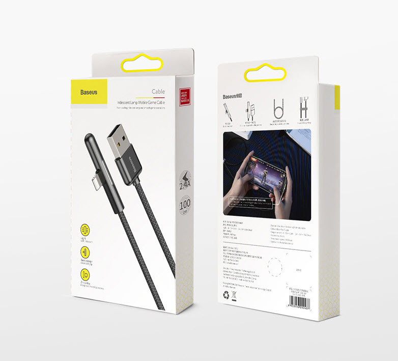 Cáp sạc iphone ipad Baseus BS006 đầu cắm vuông góc