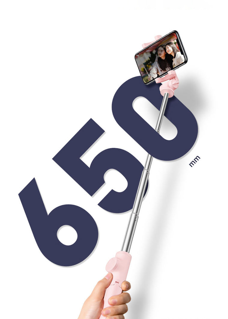 Gậy selfie 65cm giá gắn điện thoại 3 chân Baseus WS18026