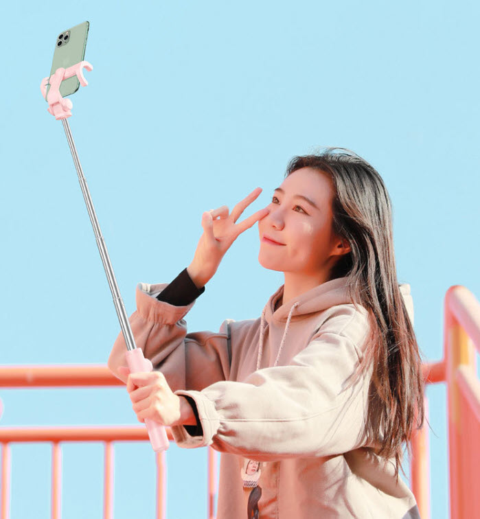 Gậy selfie 65cm giá gắn điện thoại 3 chân Baseus WS18026