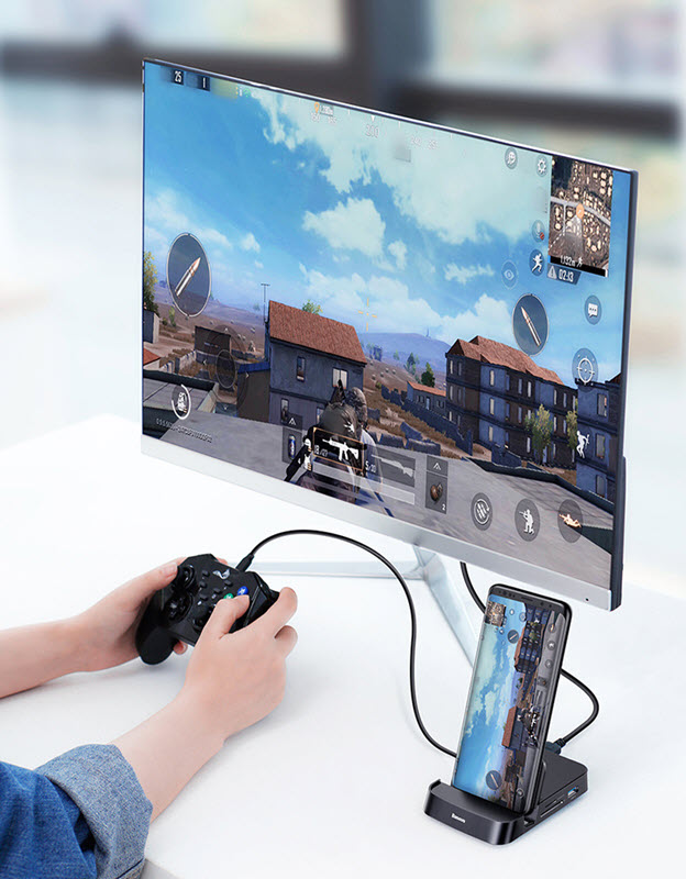 Docking Station 6 in 1 cho điện thoại Type-C Baseus Mate CAHUB-T01