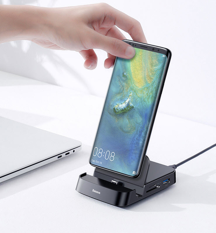 Docking Station 6 in 1 cho điện thoại Type-C Baseus Mate CAHUB-T01
