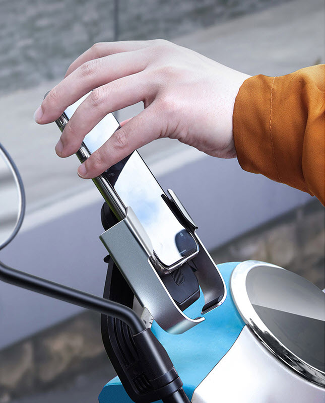 Giá gắn điện thoại xe máy xe đạp Baseus BSS011 hợp kim nhôm