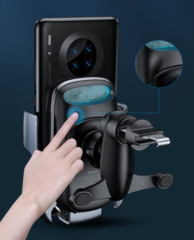Giá gắn điện thoại xe hơi Baseus WXHW02 sạc không dây 15W