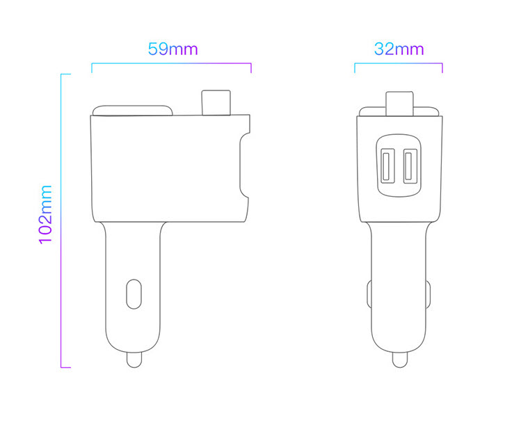 Tẩu sạc nhanh 2.4A kết nối bluetooth cho xe hơi Baseus S06 hỗ trợ nghe gọi