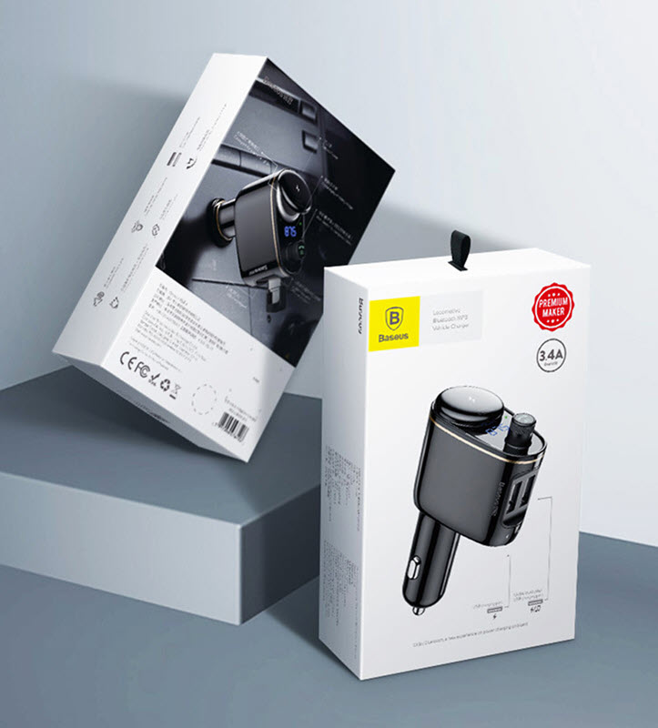 Tẩu sạc nhanh 2.4A kết nối bluetooth cho xe hơi Baseus S06 hỗ trợ nghe gọi