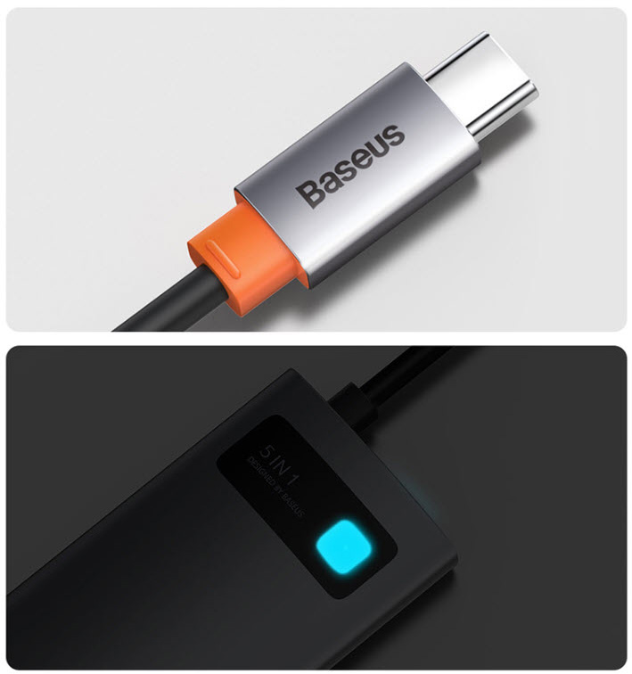 Hub bộ chia hỗ trợ sạc laptop type-C Baseus BSS033 cổng HDMI USB3.0