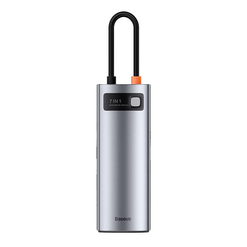 Hub bộ chia hỗ trợ sạc laptop type-C Baseus BSS035 cổng HDMI USB3.0 Type-C SD/TF card