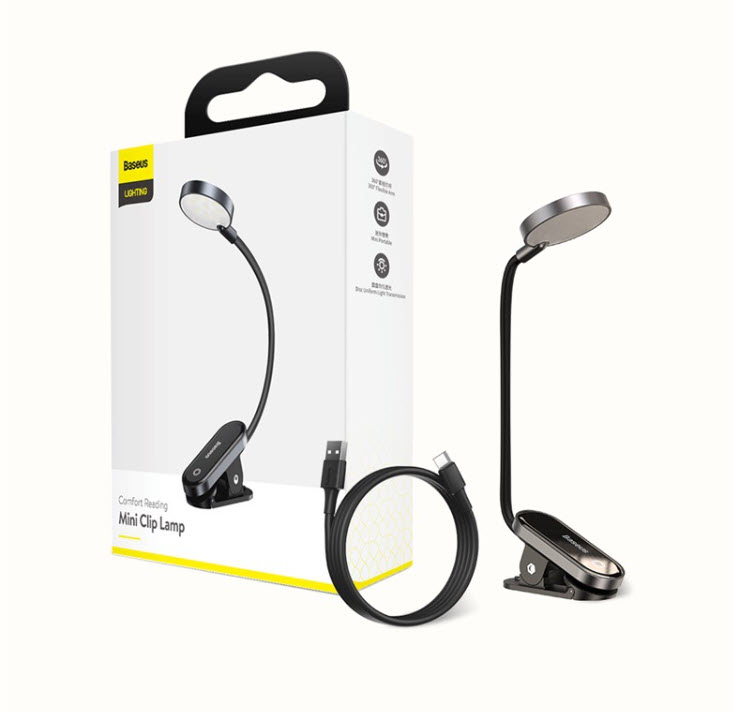 Đèn đọc sách di động 3W pin sạc 350mAh Baseus BSS054