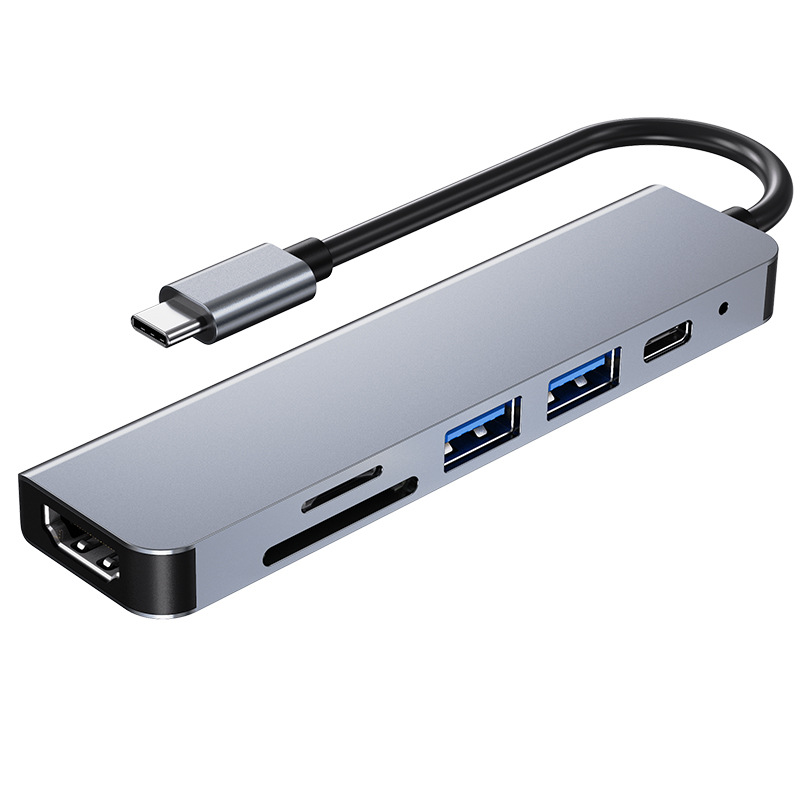 Hub chuyển đổi 6 in 1 USB-C to HDMI/USB/SD/TF/USB-C OEM BYL2010