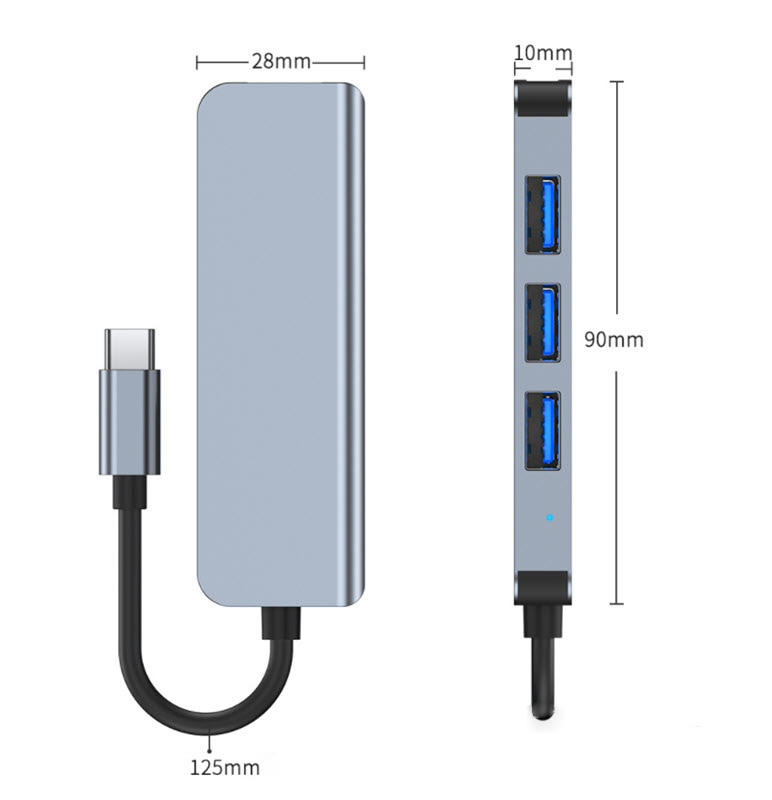 Hub chuyển đổi USB-C to USB3.0 và USB2.0 OEM 2013T
