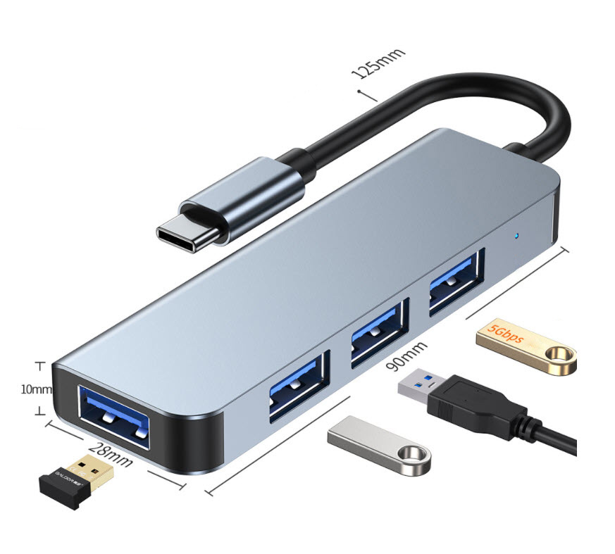 Hub chuyển đổi USB-C to USB3.0 và USB2.0 OEM 2013T