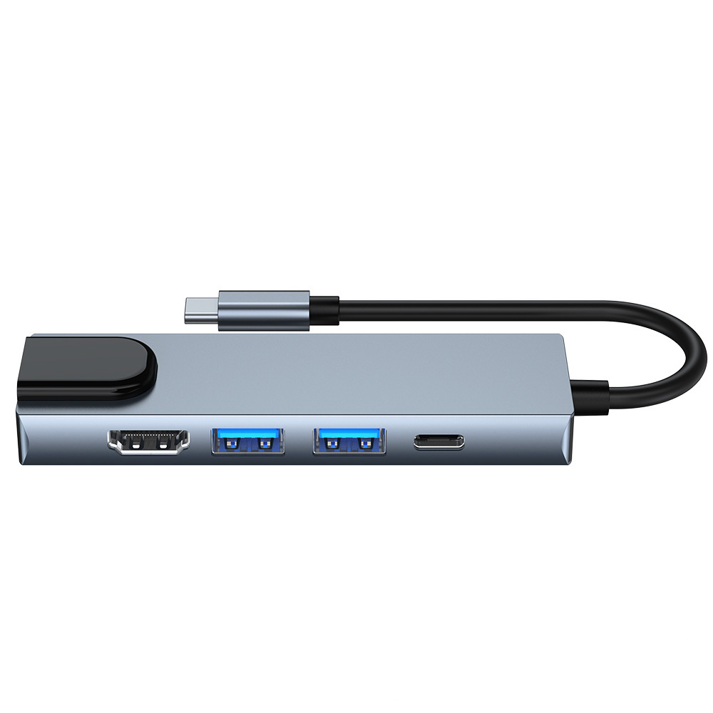 Hub chuyển đổi 5 in 1 USB-C to LAN/HDMI/USB/PD OEM 2007T