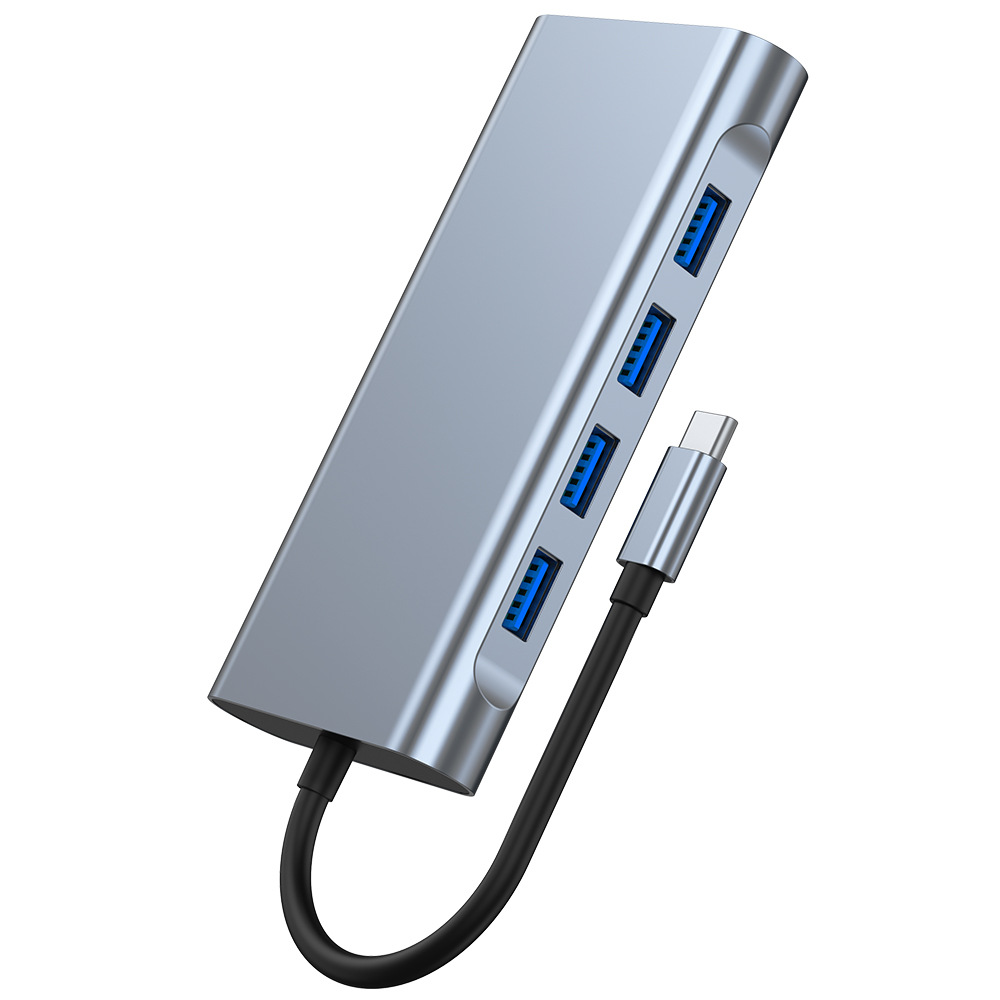 Hub chuyển đổi 11 in 1 USB-C to LAN/VGA/HDMI/USB/SD/TF/PD OEM 2110T
