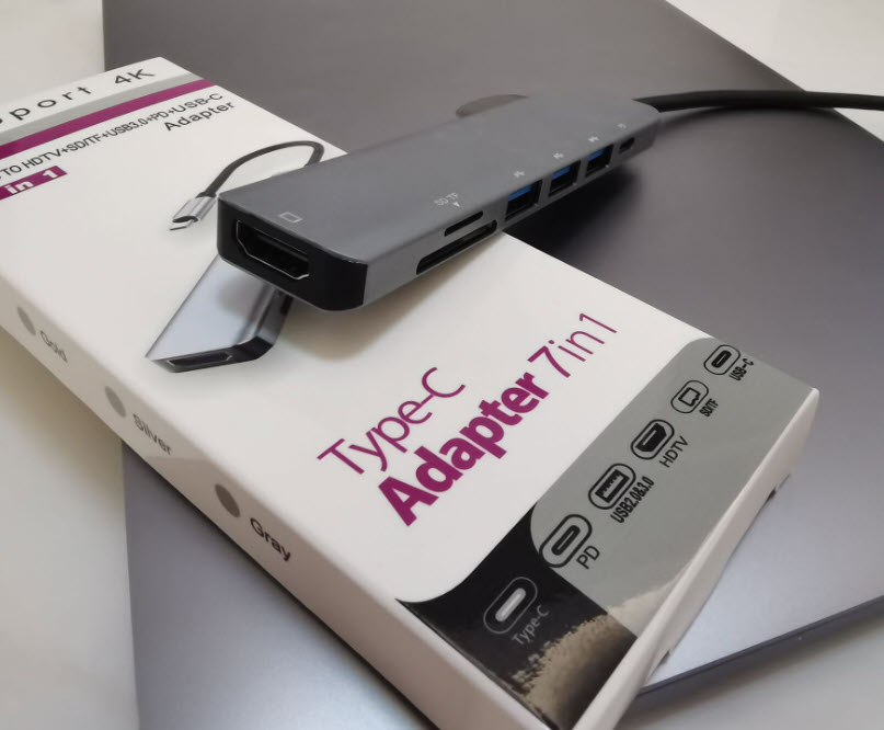 Hub chuyển đổi 7 in 1 USB-C to HDMI/USB/SD/TF/PD OEM 2120T
