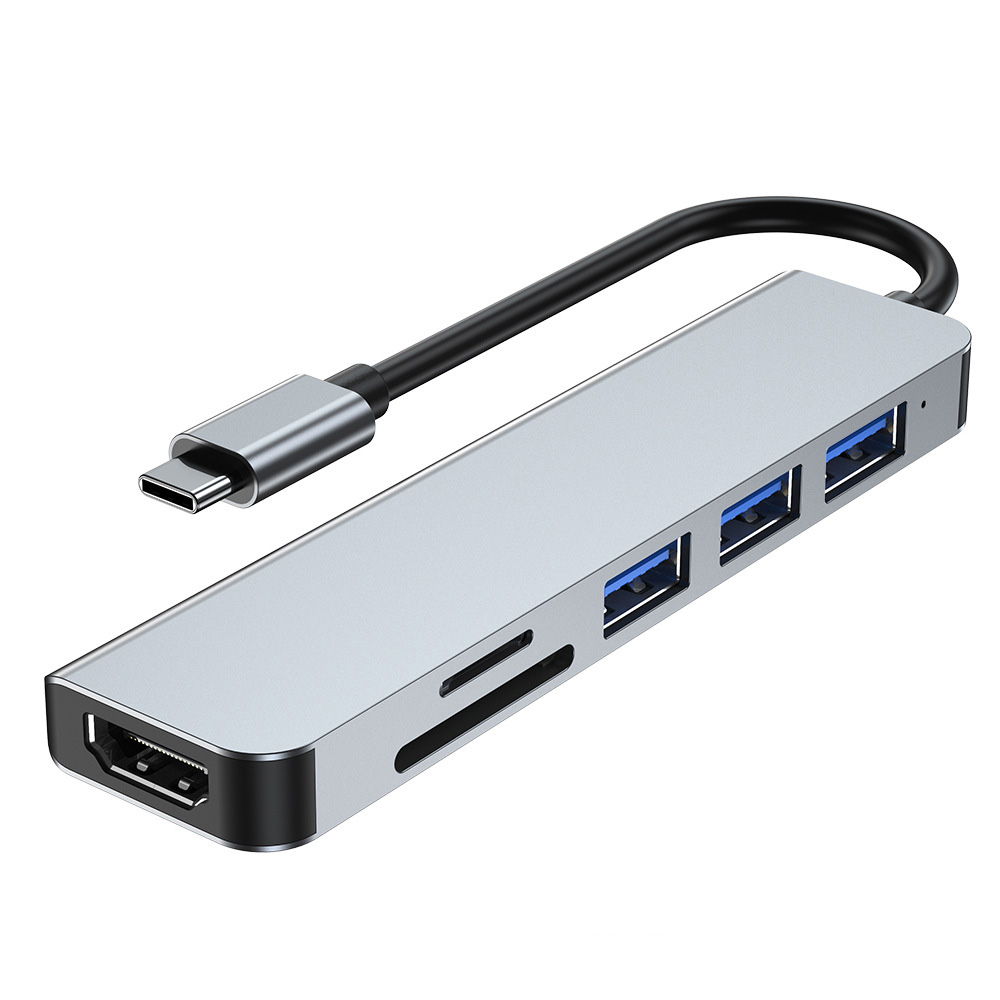 Hub chuyển đổi 6 in 1 USB-C to HDMI/USB/SD/TF OEM 2010N3
