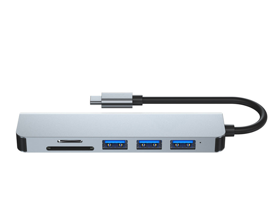 Hub chuyển đổi 6 in 1 USB-C to HDMI/USB/SD/TF OEM 2010N3