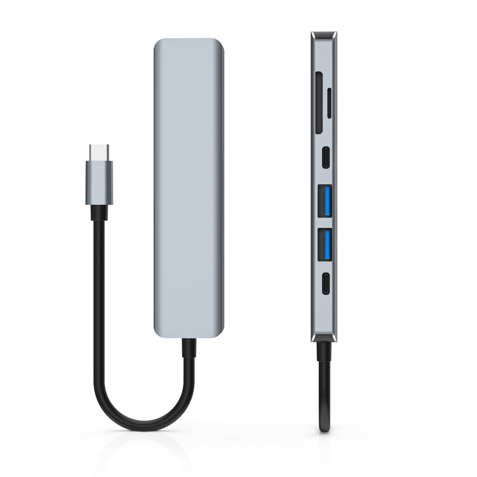 Hub chuyển đổi 7 in 1 USB-C to HDMI/SD/TF/Type-C/USB/PD OEM YG2121