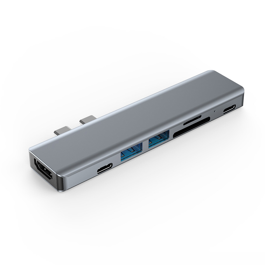 Hub chuyển đổi cho Macbook to HDMI/Type-C/USB/SD/TF/PD OEM 2101T