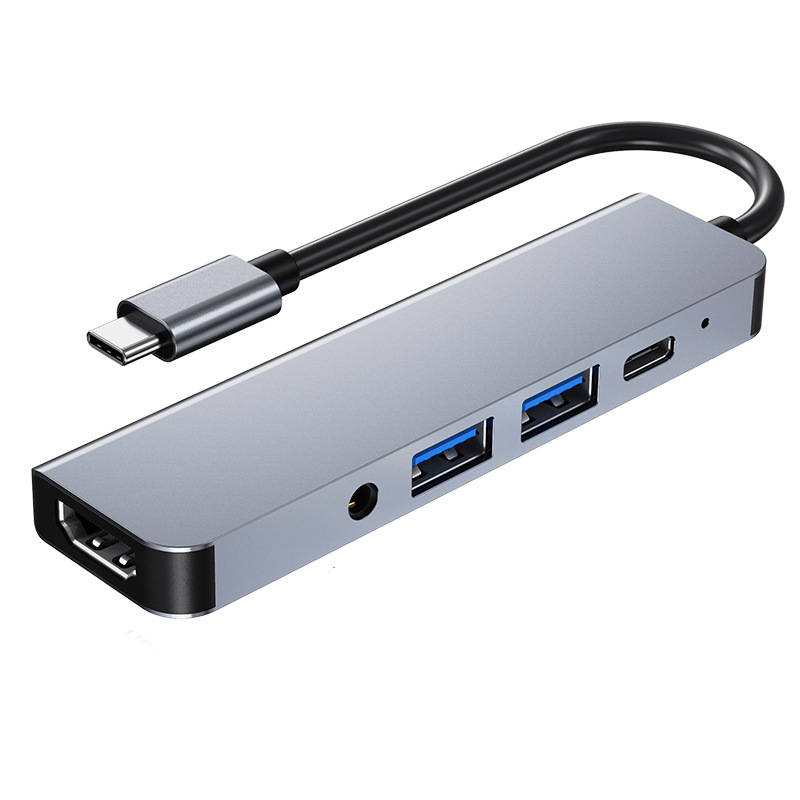 Hub chuyển đổi 5 in 1 USB-C to HDMI/AUX/USB/PD OEM 2009T