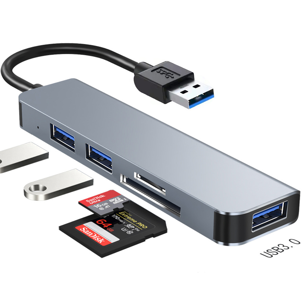 Hub chuyển đổi 5 in 1 USB-A to USB/SD/TF OEM 2103U