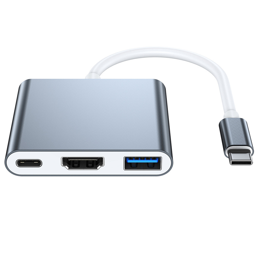Hub chuyển đổi 3 in 1 USB-C to HDMI/USB/Type-C OEM 018T