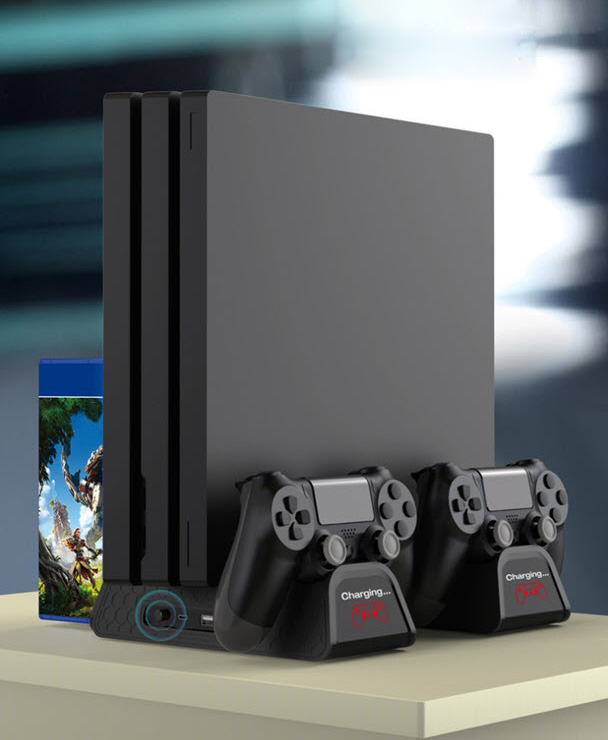 Đế sạc tay cầm và tản nhiệt PS4 có khay để đĩa Dobe TP4-882C