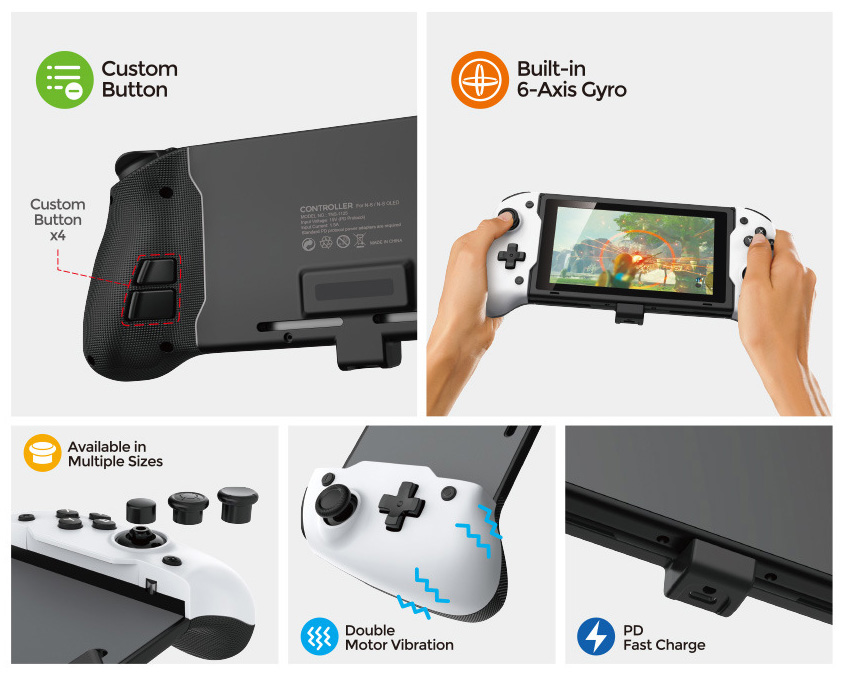 Tay cầm chơi game máy Nintendo Switch Dobe TNS-1201