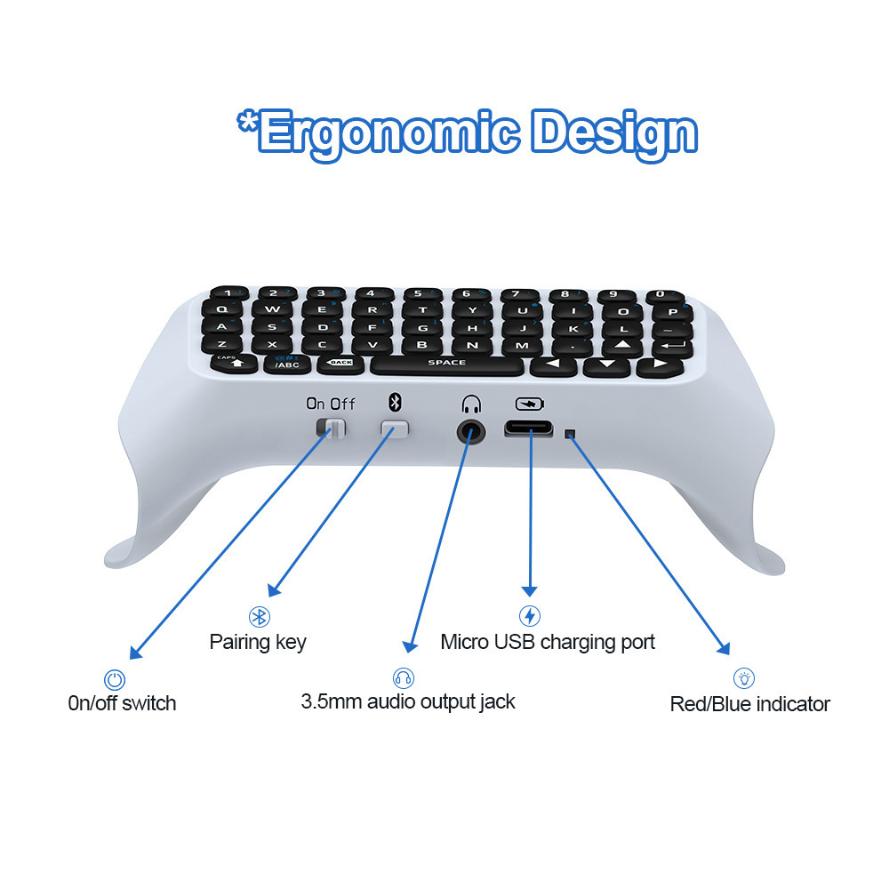 Bàn phím không dây kèm mic cho tay cầm PS5 JYS P5121