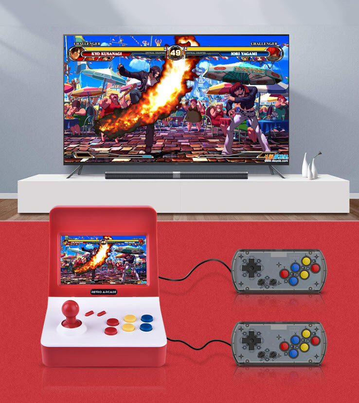 Máy chơi game ngày xưa 8 bit màn hình 4.3inch 3000 trò Rupeng A8-ROCKER