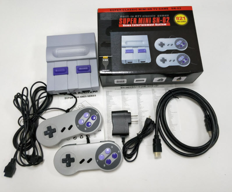 Máy chơi game SNES 8-bit ngày xưa tích hợp 821 trò chơi OEM SFC821