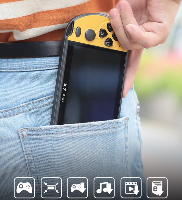 Máy chơi game cầm tay hệ PSP NES GBA màn hình 5.1inch OEM X7-PLUS