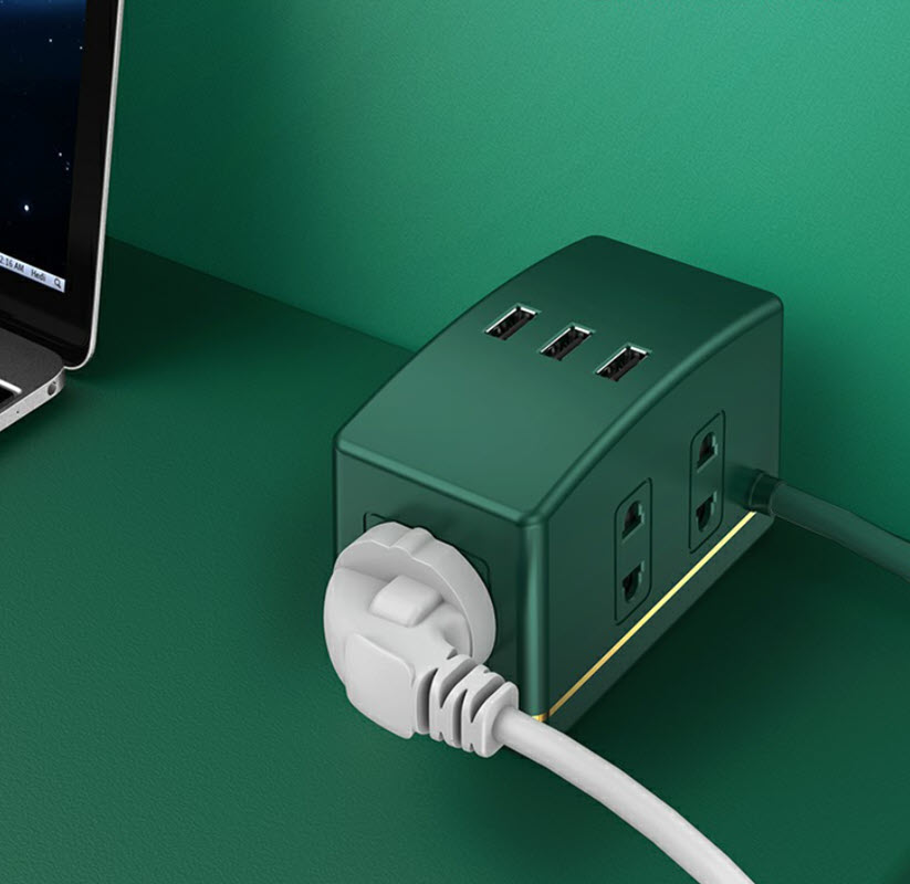 Ổ cắm điện để bàn 3 cổng USB và 4 ổ cắm điện 2500W OEM RP003