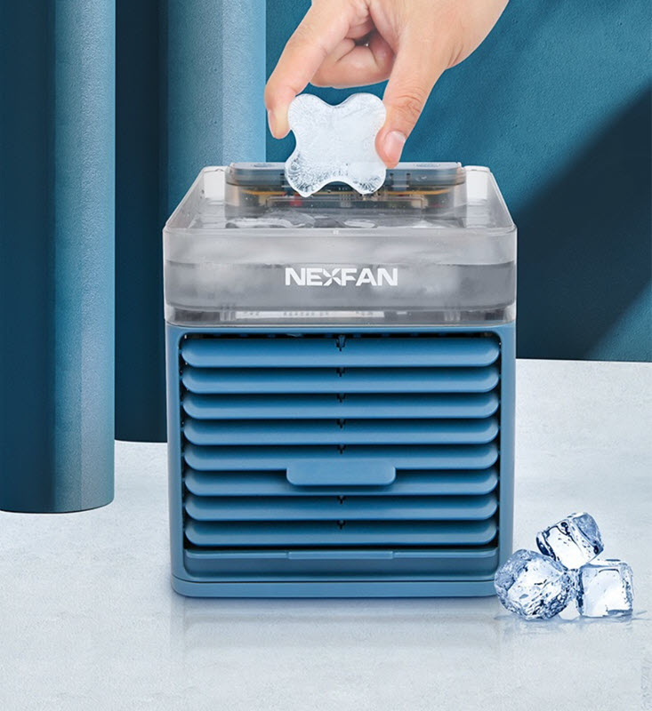 Quạt hơi nước mini để bàn 3 tốc độ gió pin sạc có đèn UV Nexfan NF001