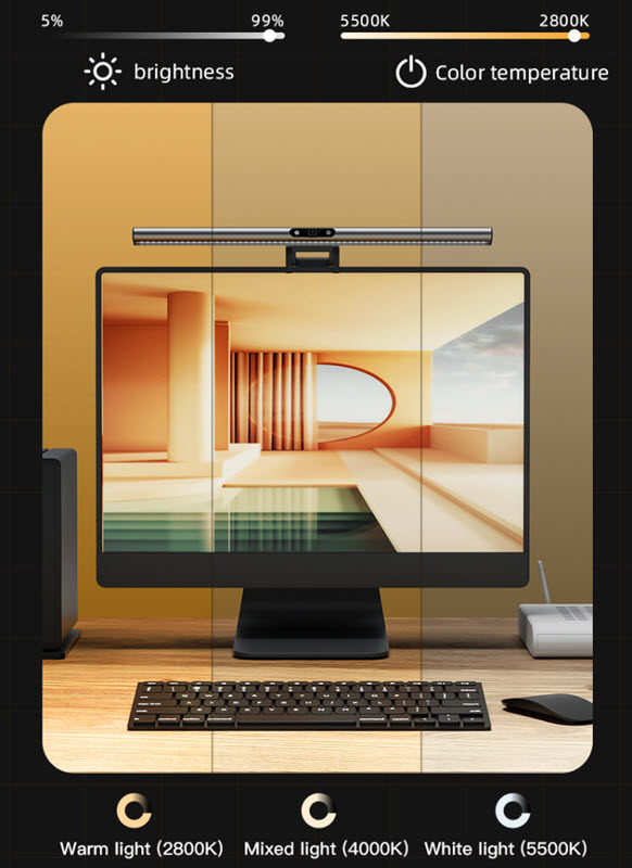 Đèn Led bảo vệ mắt sử dụng máy tính kèm Webcam 1080p Mante S1