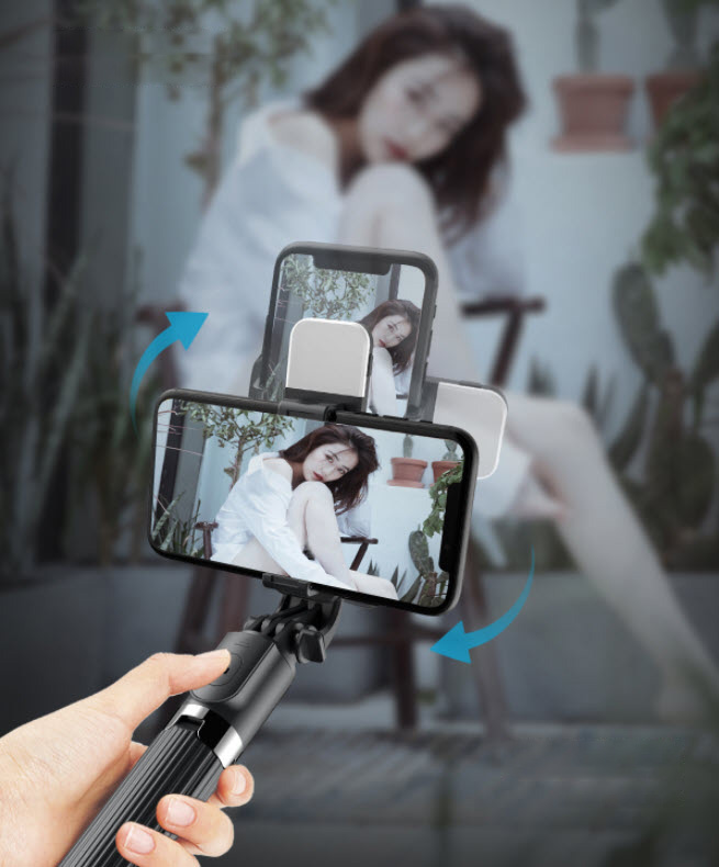 Gậy selfie có remote chụp từ xa bluetooth kèm đèn Led OEM L03S